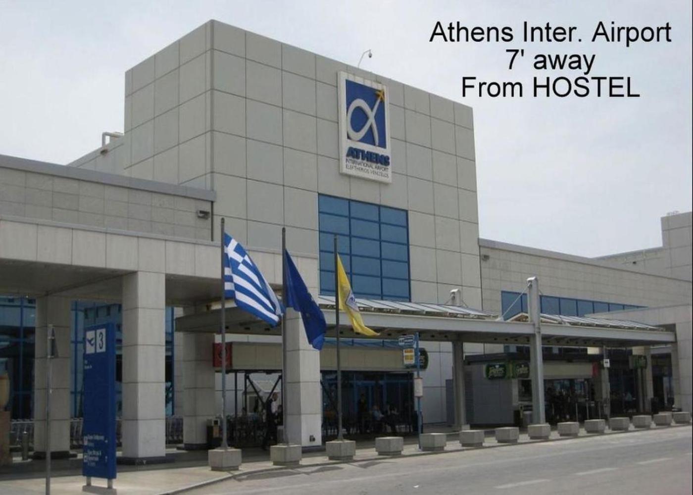 Athens 24-Hours Hostel #Athensairport #Latecheck-In #Privatetransportservice #Groups #Downtown Markópoulon Екстериор снимка